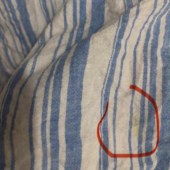 CAbi #5894 Blue Striped Linen Blend Pacific Tunic Blouse XS - Picture 9 of 9